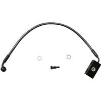 AS77027 - Magnum Shielding KarbonFibr Lower Brake Hose For Harley Davidson FLDE 1750 2018-2020 Front/Lower - Carbon Fiber/KARBONFIBR/Silver