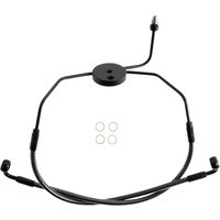 77009 - Magnum Shielding Brake Hose For Harley Davidson FLHR 1584 2008-2009 Front Standard - Carbon Fiber/KARBONFIBR/Silver