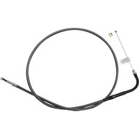 Image of 74252 - Magnum Shielding KarbonFibr Braided Throttle/Idle Cable For Harley Davidson FLD 1690 2012-2013 83 cm (32-3/4") - Carbon Fiber/Silver