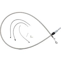 Image of 523420HE - Magnum Shielding Quick Connect Clutch Cable For Harley Davidson FLDE 1750 2018-2020 137 cm (54") - Silver