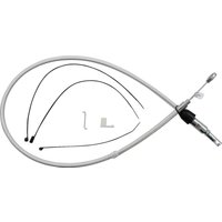 Image of 32342HE - Magnum Shielding Sterling Chromite II Quick Connect Clutch Cable For Harley Davidson FLDE 1750 2018-2020 91.5 cm (36") - Chrome