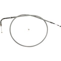 Image of 34218 - Magnum Shielding Sterling Chromite II Throttle Cable For Harley Davidson FLD 1690 2012-2013 120.5 cm (47-1/2") - Chrome/Clear-Coated
