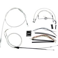 387292 - Magnum Shielding Sterling Chromite II Designer Handlebar Cable Install Kit For Harley Davidson FLHR 1584 2007 38 - 43cm (15" - 17") - Chrome/Clear-Coated