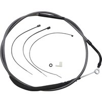 Image of 72368HE - Magnum Shielding Polished KarbonFibr Clutch Cable For Harley Davidson FLH 1868 2021 187.5 cm (73-3/4") - Carbon Fiber/Silver