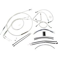 Image of 387263 - Magnum Shielding Sterling Chromite II Designer Handlebar Cable Install Kit For Harley Davidson FLS 1690 2012-2014 45.5 - 51cm (18" - 20") - Chrome/Clear-Coated