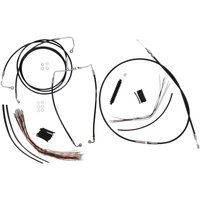 489311 - Magnum Shielding XR Handlebar Cable Install Kit For Harley Davidson FLHR 1584 2008 30.5 - 35.5cm (12" - 14") - Black/Chrome