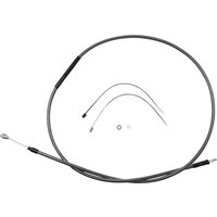 721210HE - Magnum Shielding Polished KarbonFibr Clutch Cable For Harley Davidson FLHR 1340 1994-1998 184.5 cm (72-11/16") - Carbon Fiber/Silver