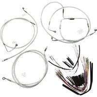 387002 - Magnum Shielding Sterling Chromite II Designer Handlebar Cable Install Kit For Harley Davidson FLHRSE4 1800 2008 38 - 43cm (15" - 17") - Chrome/Clear-Coated