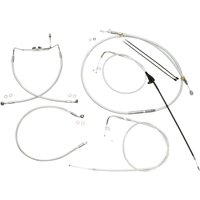 387294 - Magnum Shielding Sterling Chromite II Designer Handlebar Cable Install Kit For Harley Davidson FLHR 1584 2007 25.5cm (10") - Chrome/Clear-Coated