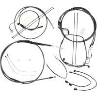 487971 - Magnum Shielding Pearl Designer Handlebar Cable Install Kit For Harley Davidson FLTRK 1868 2021-2024 30.5 - 35.5cm (12" - 14") - Black