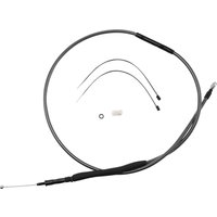 Image of 72234HE - Magnum Shielding Polished KarbonFibr Clutch Cable For Harley Davidson FLS 1690 2015-2016 169.5 cm (66-11/16") - Carbon Fiber/Silver