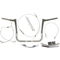 Image of 38830-412 - Magnum Shielding 1-1/4" Viking Handlebar Installation Kit For Harley Davidson FLHT 1584 2008 30.5 cm (12") - Chrome