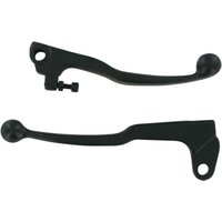 Image of 57420-27000 - Parts Unlimited Shorty Power Brake & Clutch Lever Set For For Suzuki DR250 1990-1993 - Black