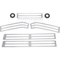 Image of 45-8918-BC9 - Parts Unlimited Saddlebag Lens Grille Set For Honda GL 1200 D 1988 - Chrome