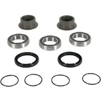 Image of PWRWC-K04-500 - Pivot Works Watertight Wheel Collar & Bearing Kits For Kawasaki KX125 2003-2005 Rear - Black/Silver