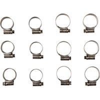 Image of CK KAW-103 - Samco Radiator Hose Clamp Kit For Kawasaki KX450 2024-2025 - Silver