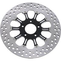 0133-1800RELS-BMP - Performance Machine Two Piece Brake Disc For Harley Davidson FLD 1690 2012-2013 Front 11.8" - Black/Silver