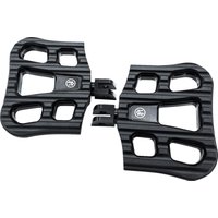 0036-1027-SMB - Performance Machine Drifter Floorboards For Harley Davidson FLSB 1750 2018-2024 Front - Black