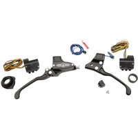 Image of 0062-4019-BM - Performance Machine Clutch & Brake Lever Control Kit For Harley Davidson FLST1340 1987-1990 - Black