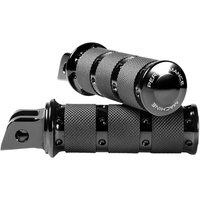 0035-1247M-B - Performance Machine XLS Foot Pegs For Harley Davidson FLDE 1750 2018-2020 Front - Black