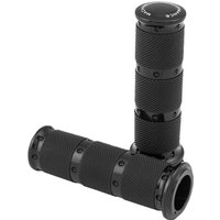 0063-2086-B - Performance Machine Contour XLS Renthal Wrapped Grips For Harley Davidson FLD 1690 2012-2013 - Black