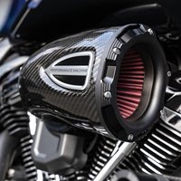 Image of Does not Apply - Performance Machine C4 Series Carbon Fibre Air Cleaner Kit For Harley Davidson FLDE 1750 2018-2020 - Black Ops™
