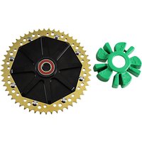 G2CC53-12 - Alloy Art Cush Chain Sprocket For Harley Davidson FLHR 1584 2009 Black Gold 53T