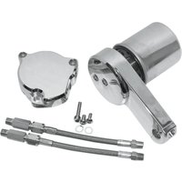 Image of BA-2640-00 - Baron V-Star Oil Filter Relocation Kit For Yamaha XVS 1100 V-Star Custom 1999-2011 (US Models) - Chrome