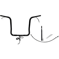 912516-B - Fat Baggers Inc. EZ Install Wired 1-1/4" Round Top Handlebar Kit For Harley Davidson FLH 1868 2021 40.5 cm (16") - Black