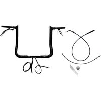 Image of 949014-B - Fat Baggers Inc. 1-1/4" EZ Install Pointed Top Handlebar For Harley Davidson FLHX 1923 2024-2026 35.5 cm (14") - Black