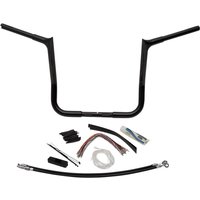 909114-B - Fat Baggers Inc. 1-1/4" EZ Install Pointed Top Handlebar Kit For Harley Davidson FLHT 1584 2008 35.5 cm (14") - Black