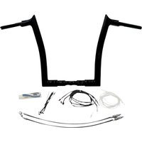 809614-B - Fat Baggers Inc. 1-1/2" EZ Install Pointed Top Handlebar Kit For Harley Davidson FLHR 1690 2016 - Black