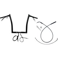 949914-B - Fat Baggers Inc. 1-1/4" EZ Install Pointed Top Handlebar For Harley Davidson FLHX 1923 2024-2025 35.5 cm (14") - Black