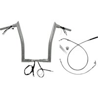 849916 - Fat Baggers Inc. 1-1/2" EZ Install Pointed Top Handlebar For Harley Davidson FLHX 1923 2024-2025 - Chrome