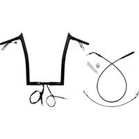 949916-B - Fat Baggers Inc. 1-1/4" EZ Install Pointed Top Handlebar For Harley Davidson FLHX 1923 2024-2025 40.5 cm (16") - Black