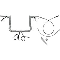 849012 - Fat Baggers Inc. 1-1/2" EZ Install Pointed Top Handlebar For Harley Davidson FLHX 1923 2024-2025 - Chrome