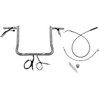 Image of 949014 - Fat Baggers Inc. 1-1/4" EZ Install Pointed Top Handlebar For Harley Davidson FLHX 1923 2024-2025 35.5 cm (14") - Chrome