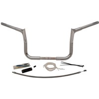 909110 - Fat Baggers Inc. 1-1/4" EZ Install Pointed Top Handlebar Kit For Harley Davidson FLHT 1584 2008 25.5 cm (10") - Chrome