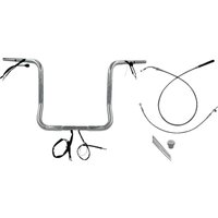 939016 - Fat Baggers Inc. 1-1/4" EZ Install Round Top Handlebar For Harley Davidson FLHX 1923 2024-2025 40.5 cm (16") - Chrome