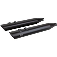 550-0696 - S&S Cycle Slash Cut Silencers For Harley Davidson FLHFB 1868 2023 - Black