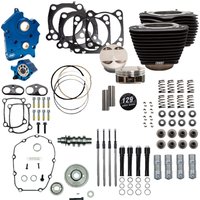 310-1228 - S&S Cycle 129" Power Package Engine Performance Kit For Harley Davidson FLDE 1750 2018-2020 - Black/Non-Highlighted Fins