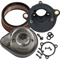 170-0797 - S&S Cycle Stealth Air Cleaner Kit For Harley Davidson FLHX 1923 2024-2025 - Chrome/Lava Chrome