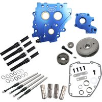 Image of 310-1268 - S&S Cycle Cam Chest Kit Without Cams For Gear Drive Twin Cam For Harley Davidson FLD 1690 2012-2013 - Black