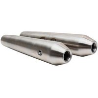 550-0770 - S&S Cycle Race only Silencers For Royal Enfield Continental GT 650 EFI 2019-2021 - Brushed