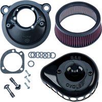170-0440C - S&S Cycle Mini Teardrop Stealth Air Cleaner Kit For Harley Davidson XL 1200 C 2007-2020 - Black