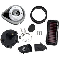 Image of 170-0827 - S&S Cycle Stealth Air Cleaner Kit with Cover For Indian Challenger 108 2020-2025 - Chrome