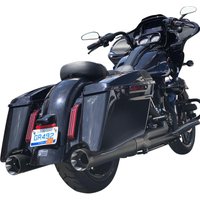 550-0831 - S&S Cycle Shadow Silencer Kit For Harley Davidson FLHR 1750 2017-2019 - Black/Ceramic-Coated