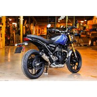 Image of 550-1143 - S&S Cycle Grand National Silencer For Triumph Scrambler 400 X 2024 - Brushed