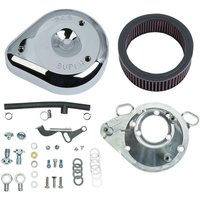 17-0404 - S&S Cycle Teardrop Air Cleaner Kit For Harley Davidson FLHR 1340 1994-1998 - Chrome
