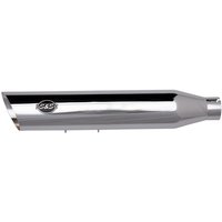 550-0823 - S&S Cycle Slash Cut EC Silencers For Harley Davidson FLDE 1750 2018-2020 Right - Chrome